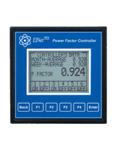 Elnet PFC wattmeter,  cosPHI-Regler, 6 Stufig